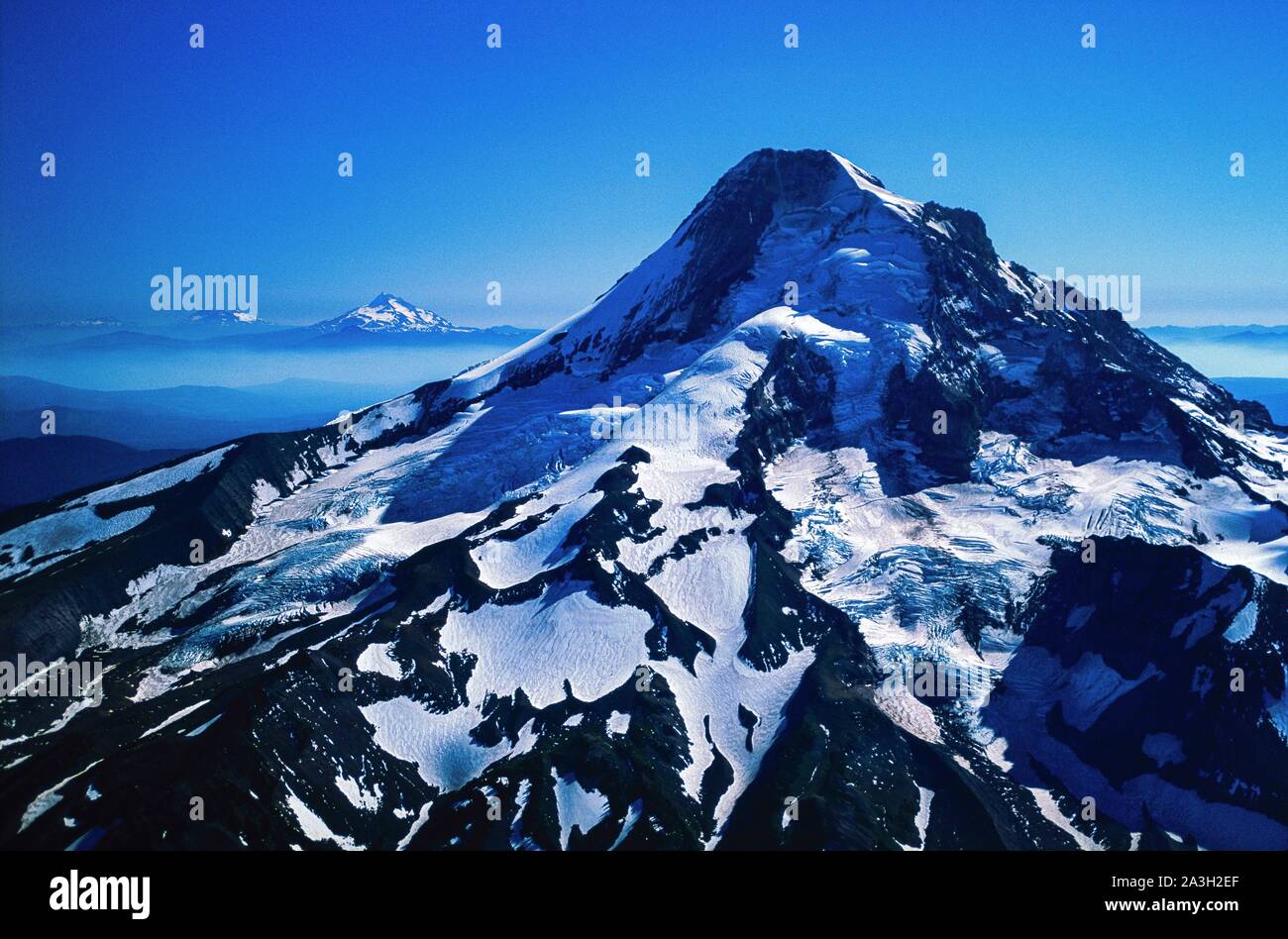 United States, Washington State, Mount Adams Vulkan vom Himmel (Luftbild) Stockfoto
