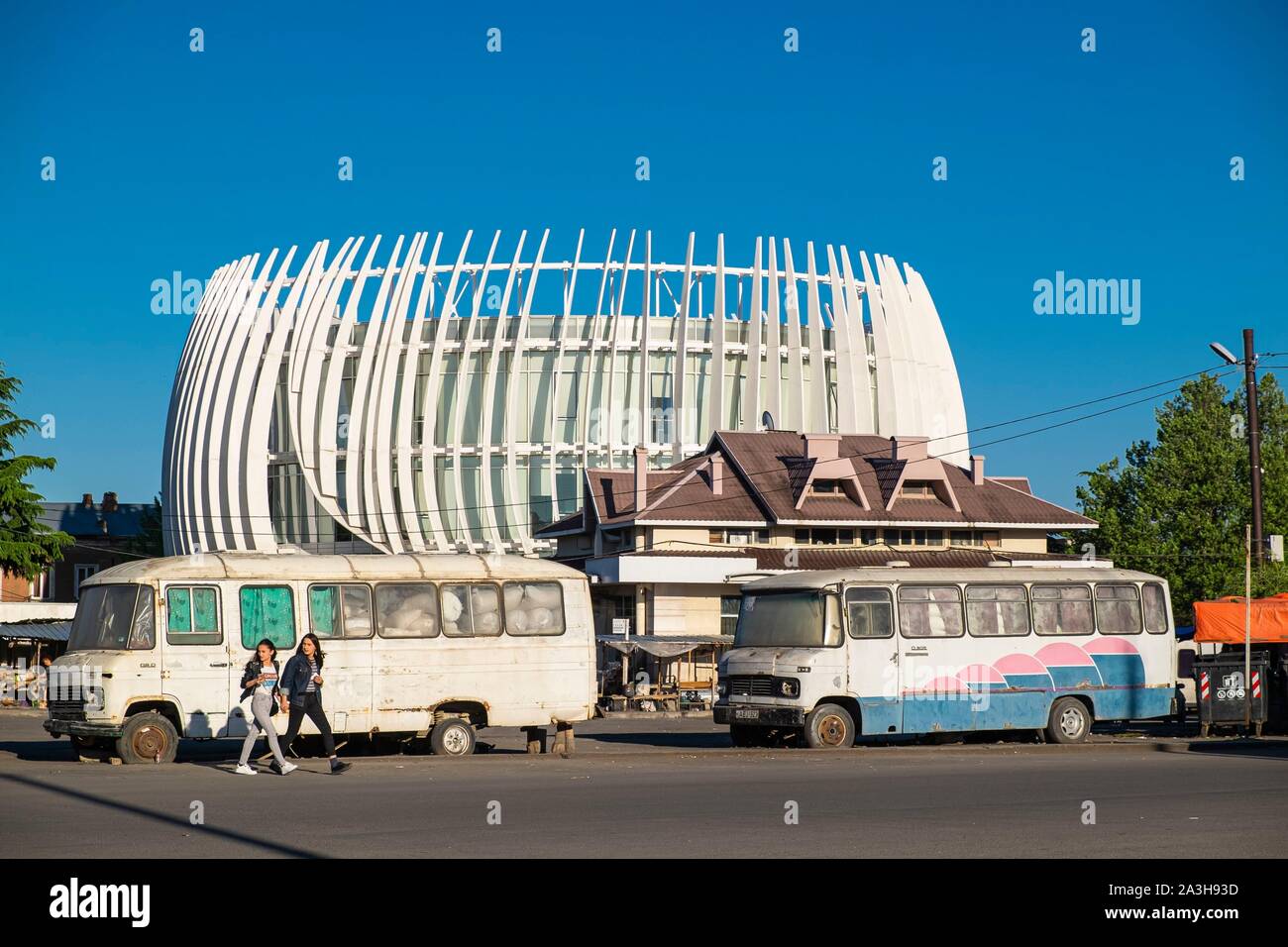 Georgien, Shida Kartli region, Gori, Geburtsort der sowjetische Staatschef Josef Stalin, der Busbahnhof und der öffentliche Dienst Halle Stockfoto