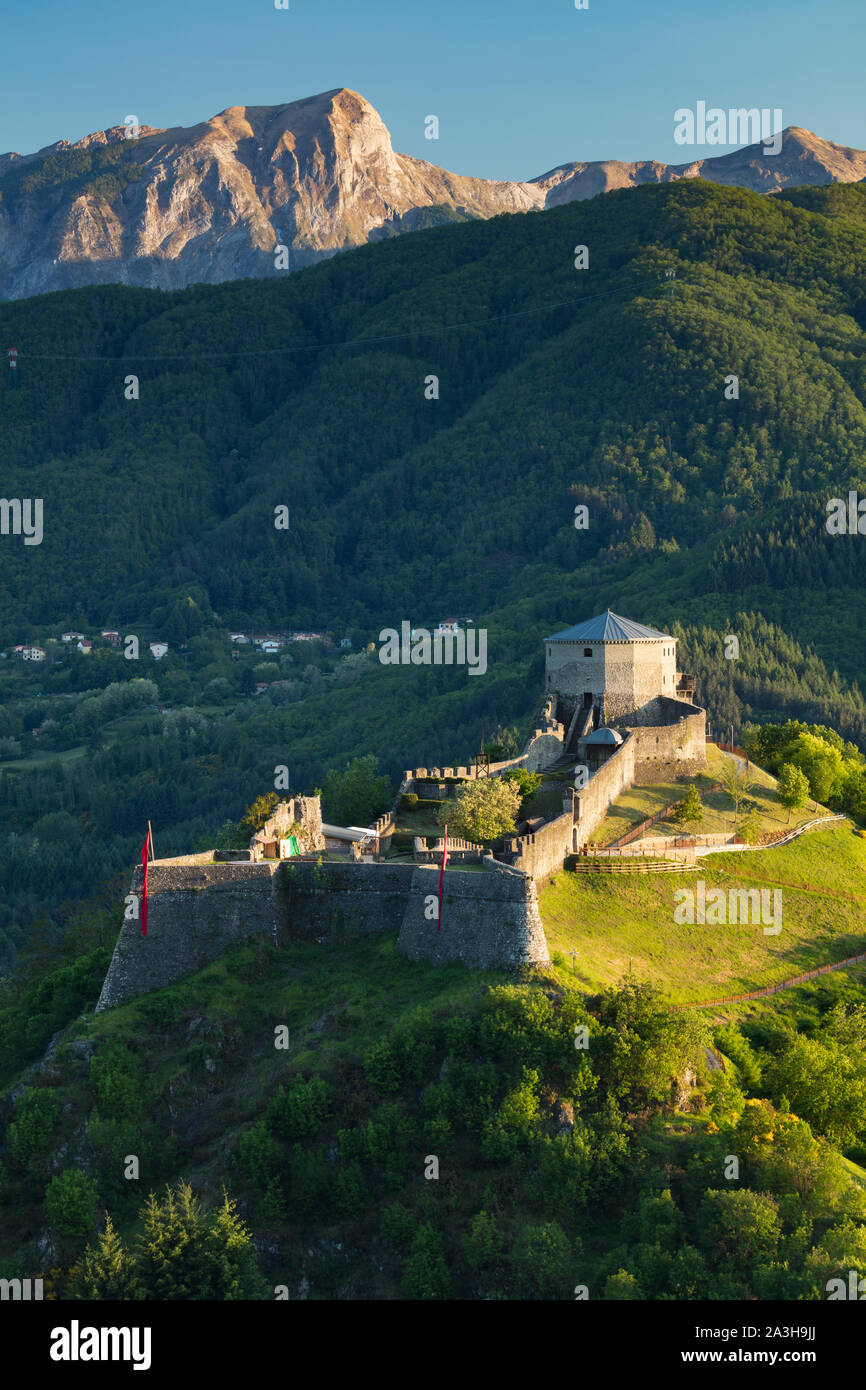 Fortezza delle Verrucole, Apenninischen Berge, Toskana, Italien Stockfoto