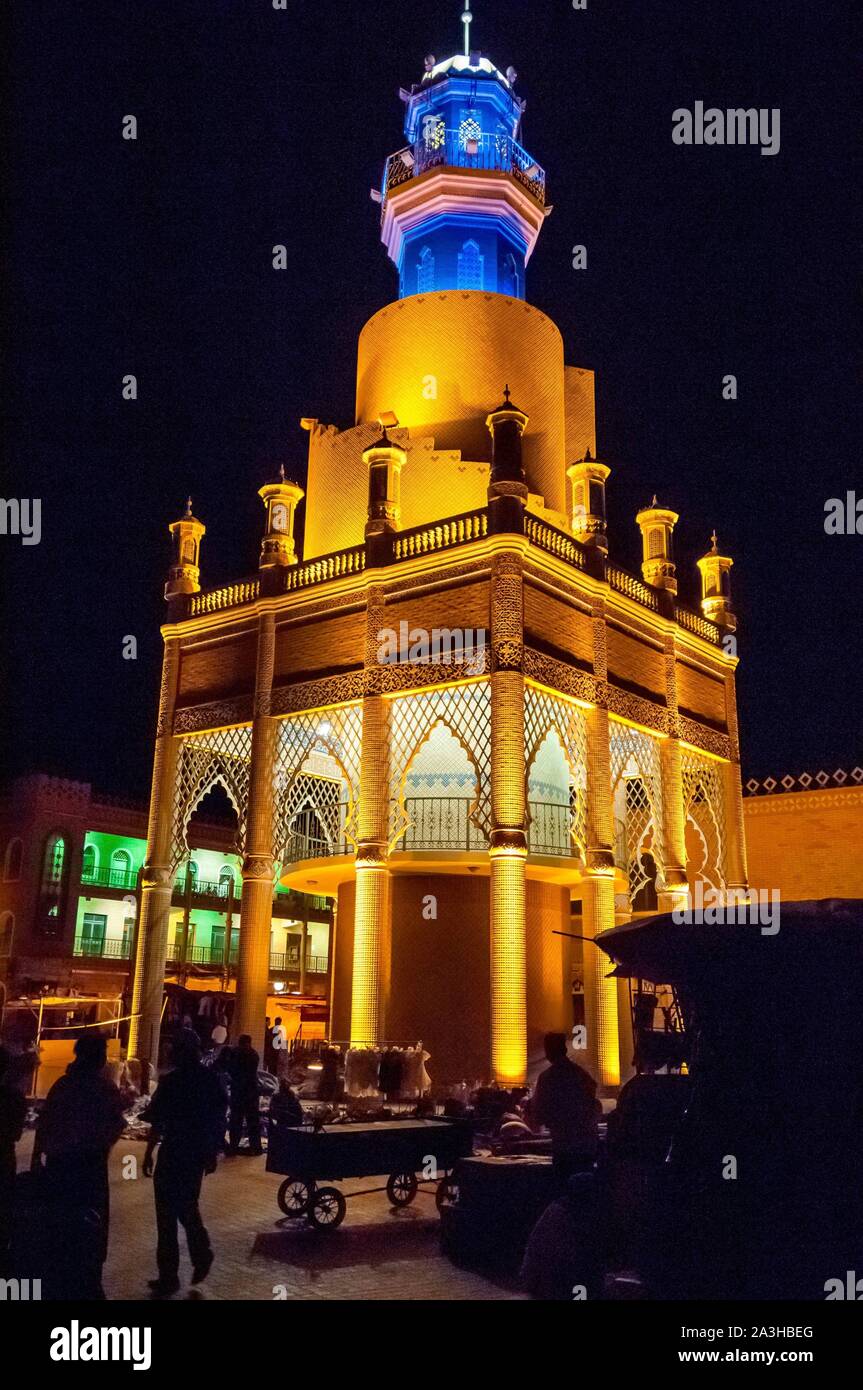 China, Xinjiang autonome Region, Kashgar, kommerzielle Arcade der islamischen Architektur Stockfoto
