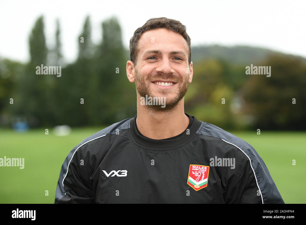 29. September 2019, Wales Herren Rugby League 9 WM-Training am Sonntag, den 29. September 2019 an der Rydal Penrhos Schule in Colwyn Bay, Lloyd Weiß von Wales Rugby League Stockfoto