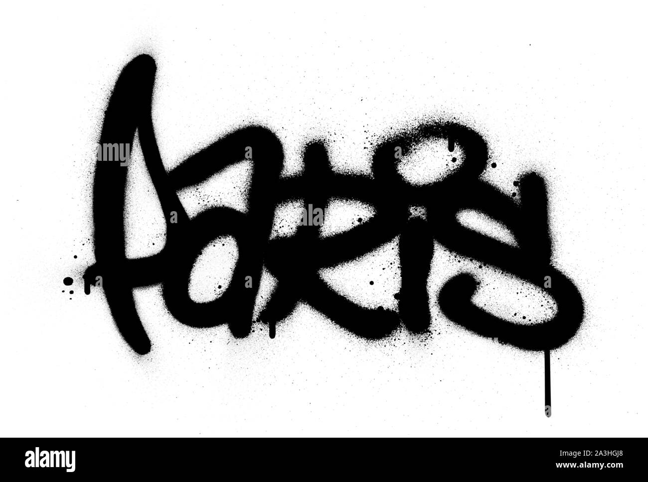 Graffiti gesprüht Paris Wort in Schwarz auf Weiß Stock Vektor