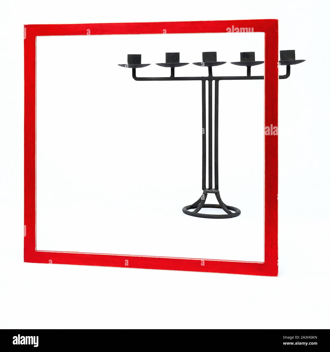 Roter Rahmen als Hintergrund Stockfoto