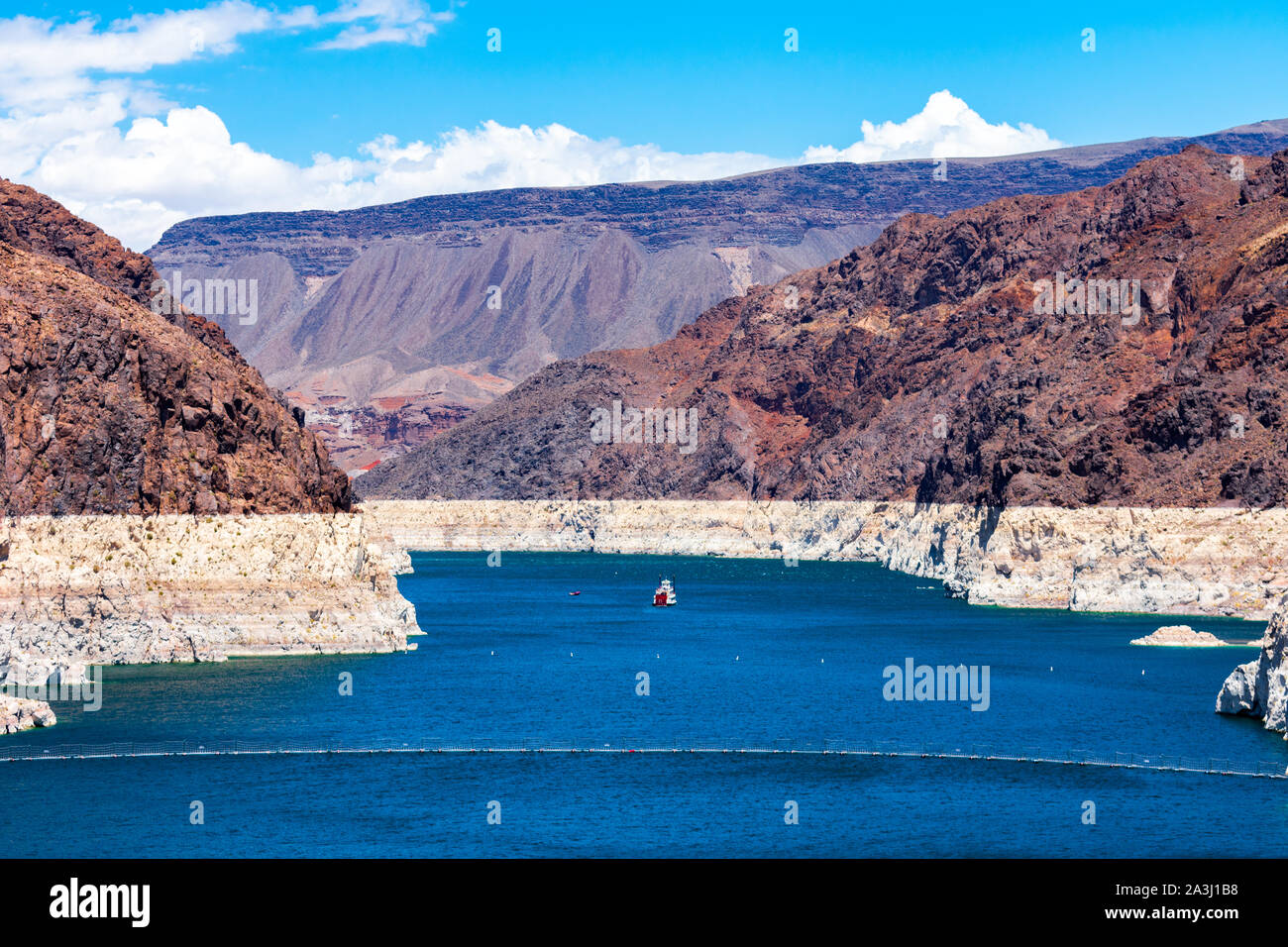 Lake Mead als aus dem Hoover Dam Stockfoto