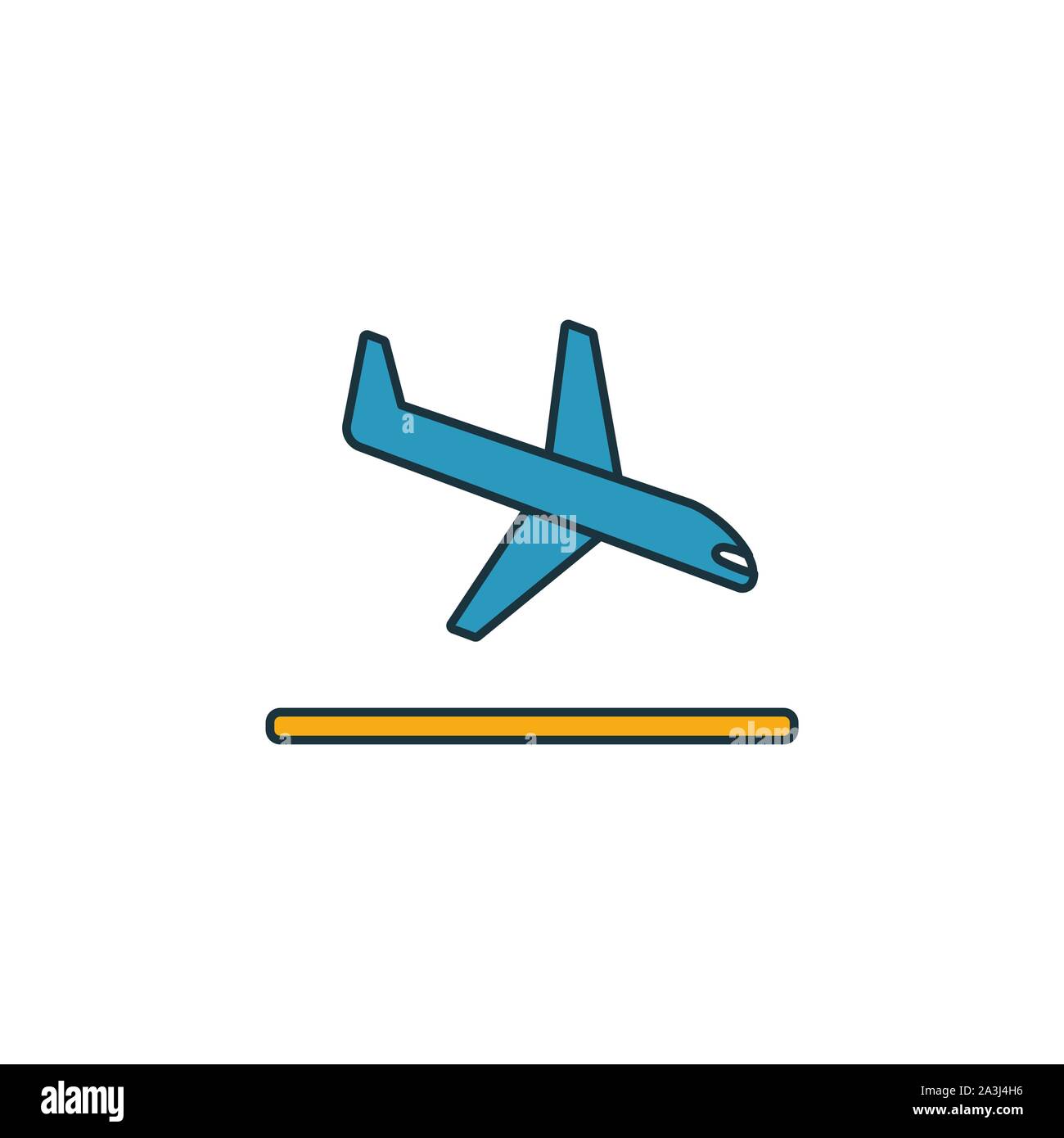 Landung Symbol. Umrisse gefüllt kreative Anklicken vom Flughafen icons Collection. Premium Landung Symbol für Ui, ux, Anwendungen, Software und Infografiken Stock Vektor