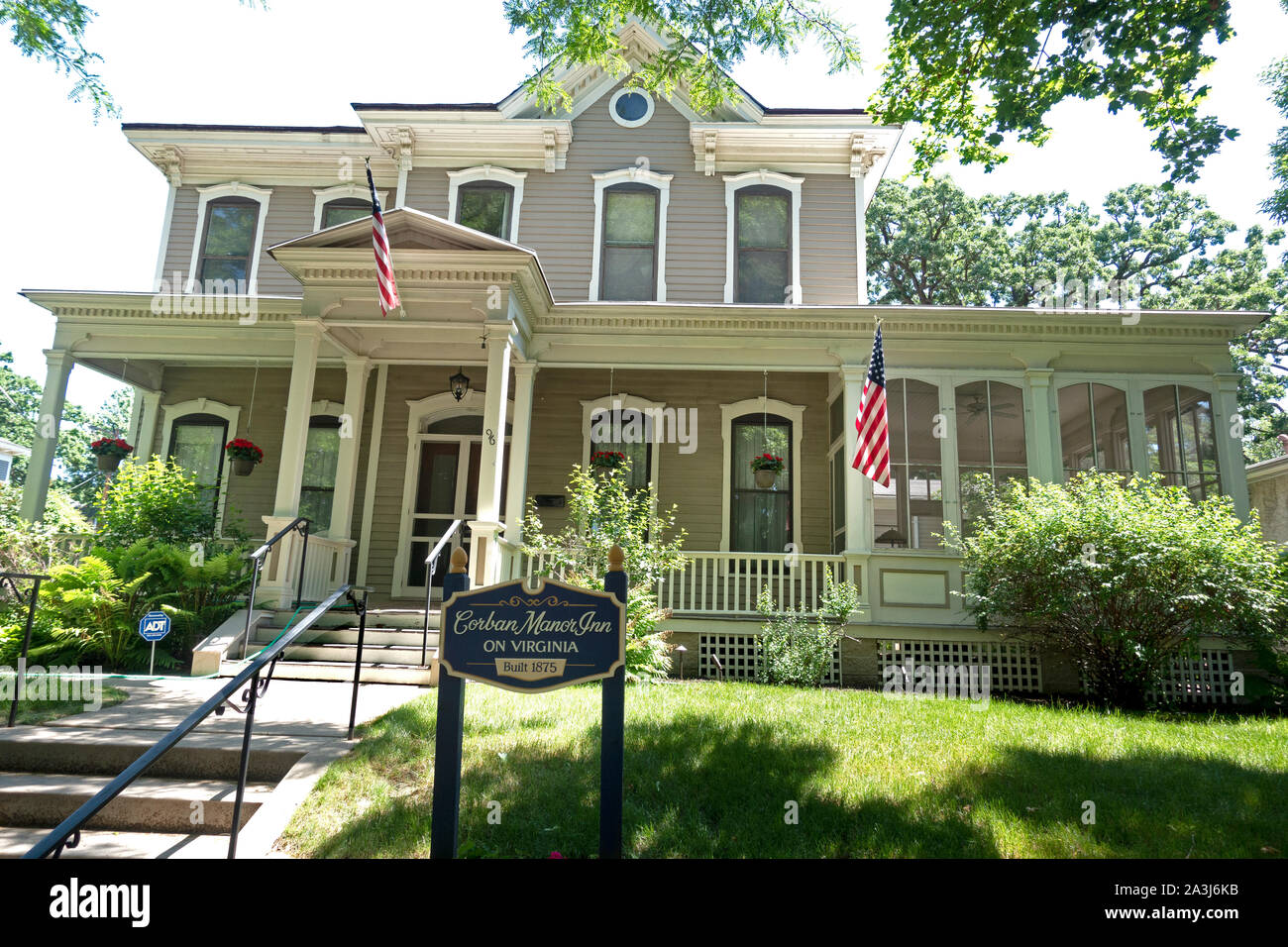 Historische bed & breakfast Haus in der Regentrified Cathedral Hill Nachbarschaft. St. Paul Minnesota MN USA Stockfoto