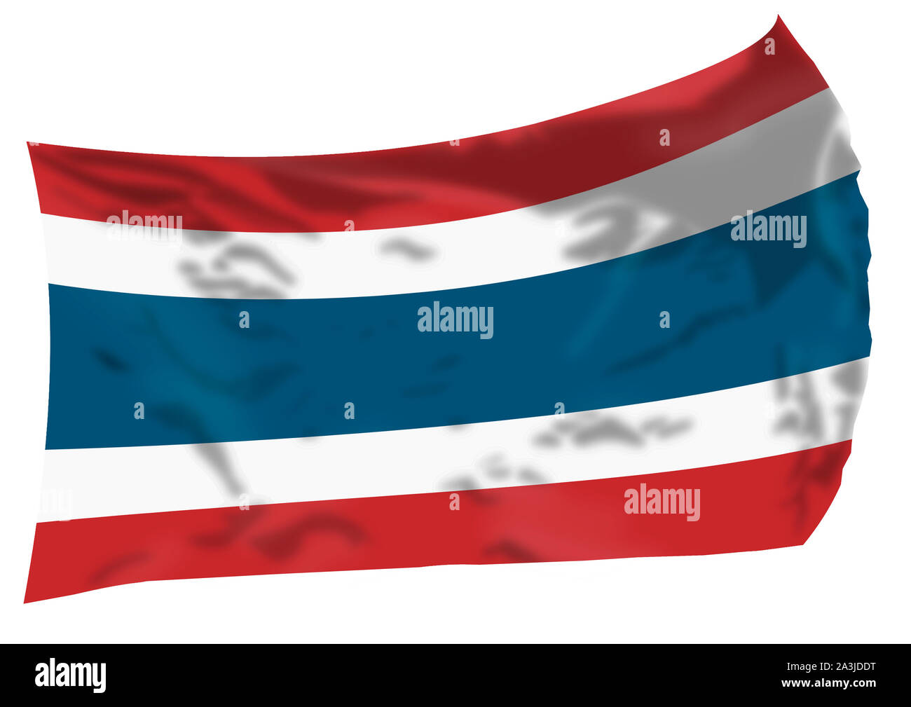 Thailand Flagge im Wind. Stockfoto
