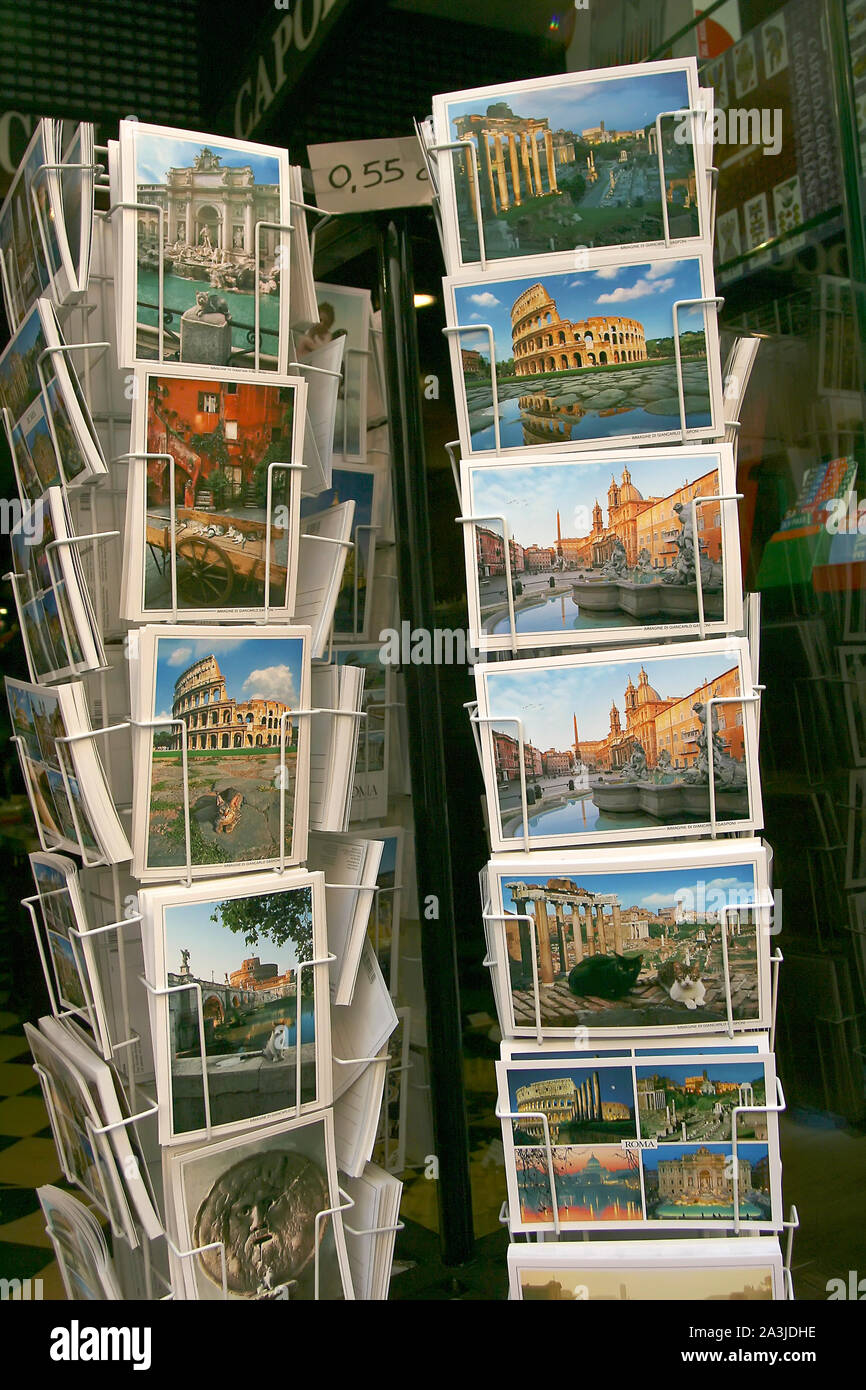 Postkarten, Rom, Italien Stockfoto