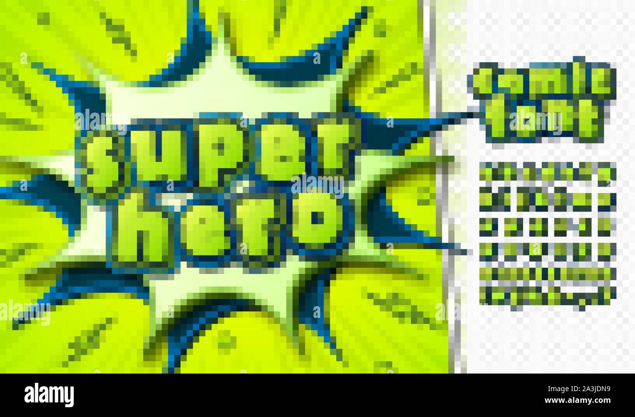 3D-Buchstaben in der Pop Art Stil. Multilayer blau-grün Alphabet für Comics Buch Seite, die Dekoration der Kinder Illustration, Schlagzeile, Plakate oder Banner. C Stock Vektor