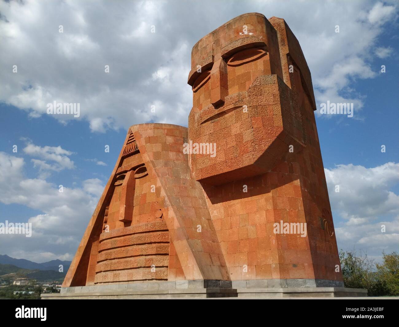 Denkmal Wir Unsere Berge sind Stockfoto