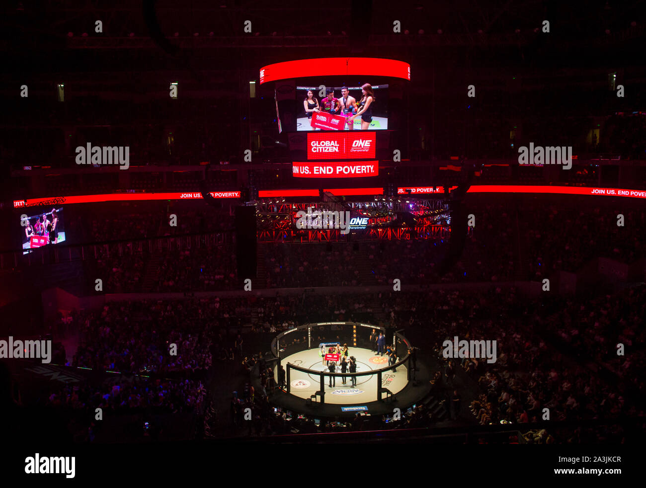 Eine Meisterschaft Eroberung der Meister, Mixed Martial Arts Show in Manila auf den Philippinen Stockfoto