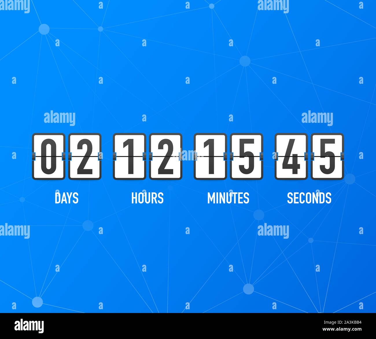 Countdown Uhr Zähler Timer. UI-app Digitale Countup Kreis Vorstand meter  mit Kreis Zeit pie Diagramm. Anzeiger von Tag, Stunde, Minuten und Sekunden  Stock-Vektorgrafik - Alamy