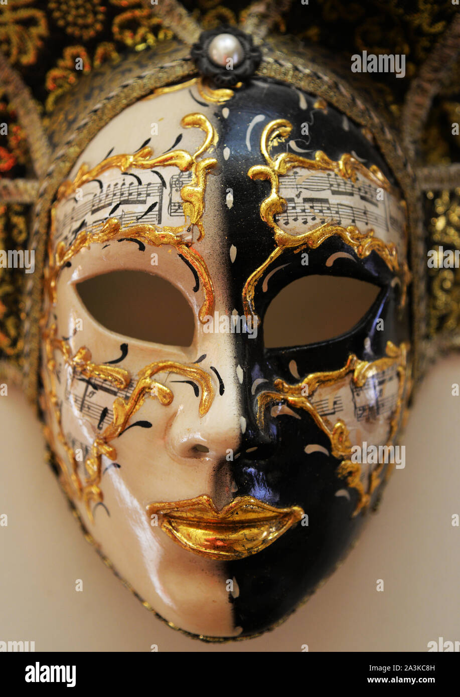 Venezianische Maske Nahaufnahme. Stockfoto