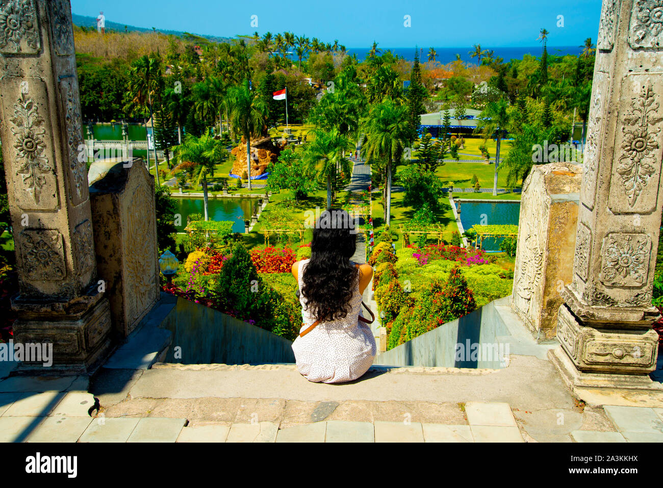 Garten von Soekasada Ujung - Bali - Indonesien Stockfoto