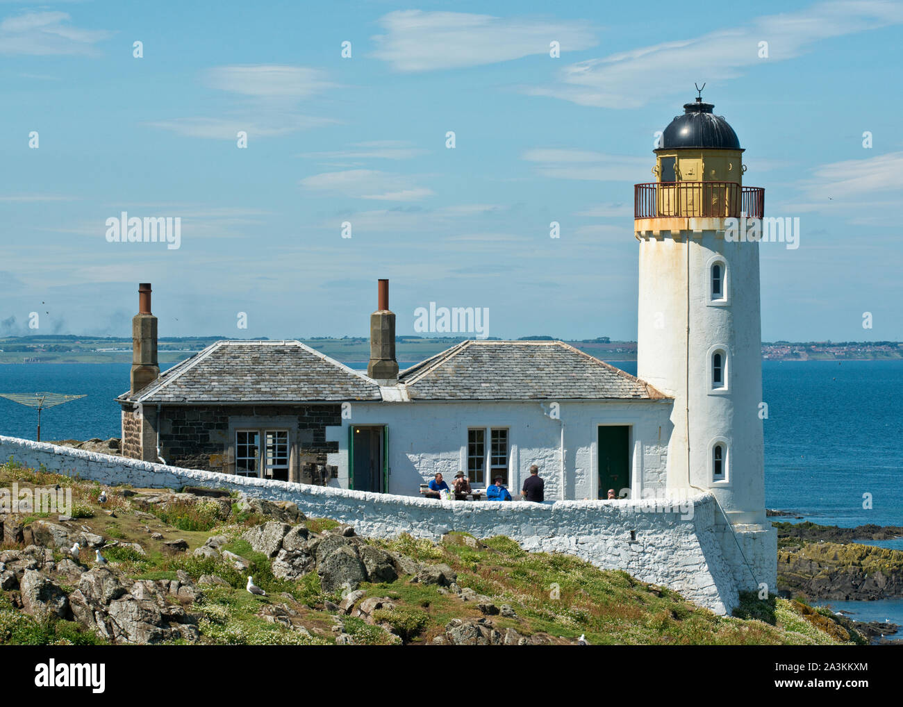 Low Light Leuchtturm. Die Insel kann, Fife, Schottland Stockfoto