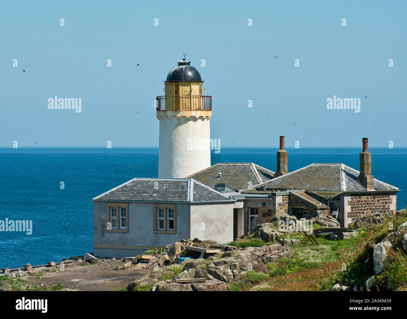 Low Light Leuchtturm. Die Insel kann, Fife, Schottland Stockfoto