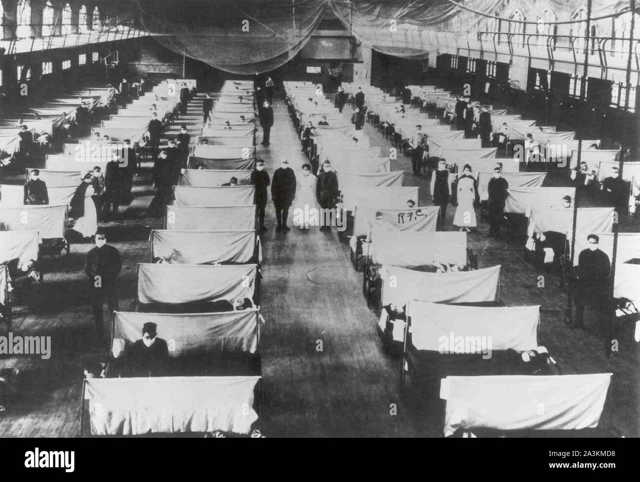 1918-1919. Eine Epidemie der "Spanischen Grippe" rund um die Welt ausbreiten. Mindestens 20 Millionen starben, obwohl einige Schätzungen der endgültigen Abgabe auf 50 Mio. geschätzt. Es wird geschätzt, dass zwischen 20 Prozent und 40 Prozent der Bevölkerung der ganzen Welt krank wurde Stockfoto