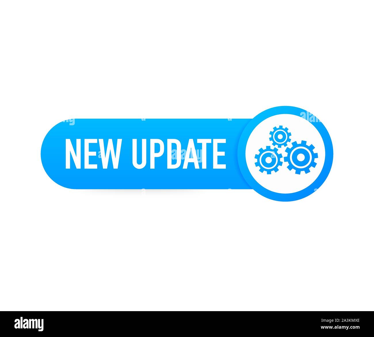 System Software Update oder Upgrade. Banner neues Update, Abzeichen ...