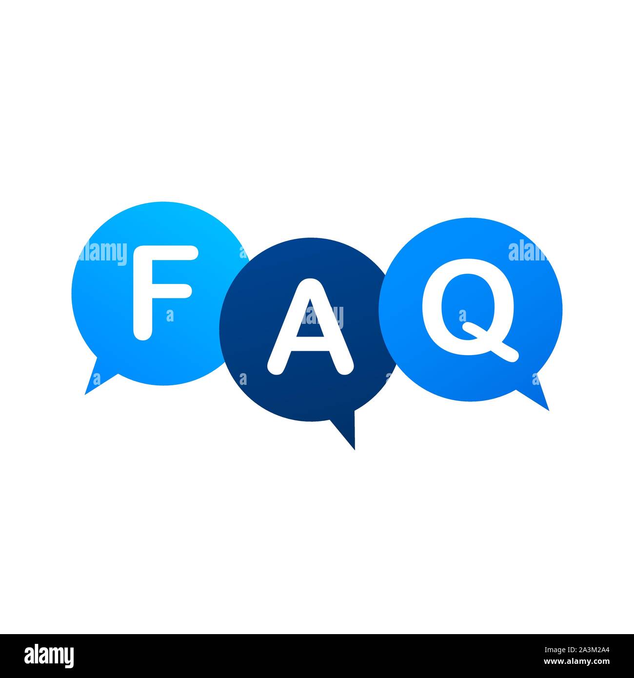 Häufig gestellte Fragen FAQ Banner. Computer mit Frage Symbole. Vector lieferbar Abbildung. Stock Vektor