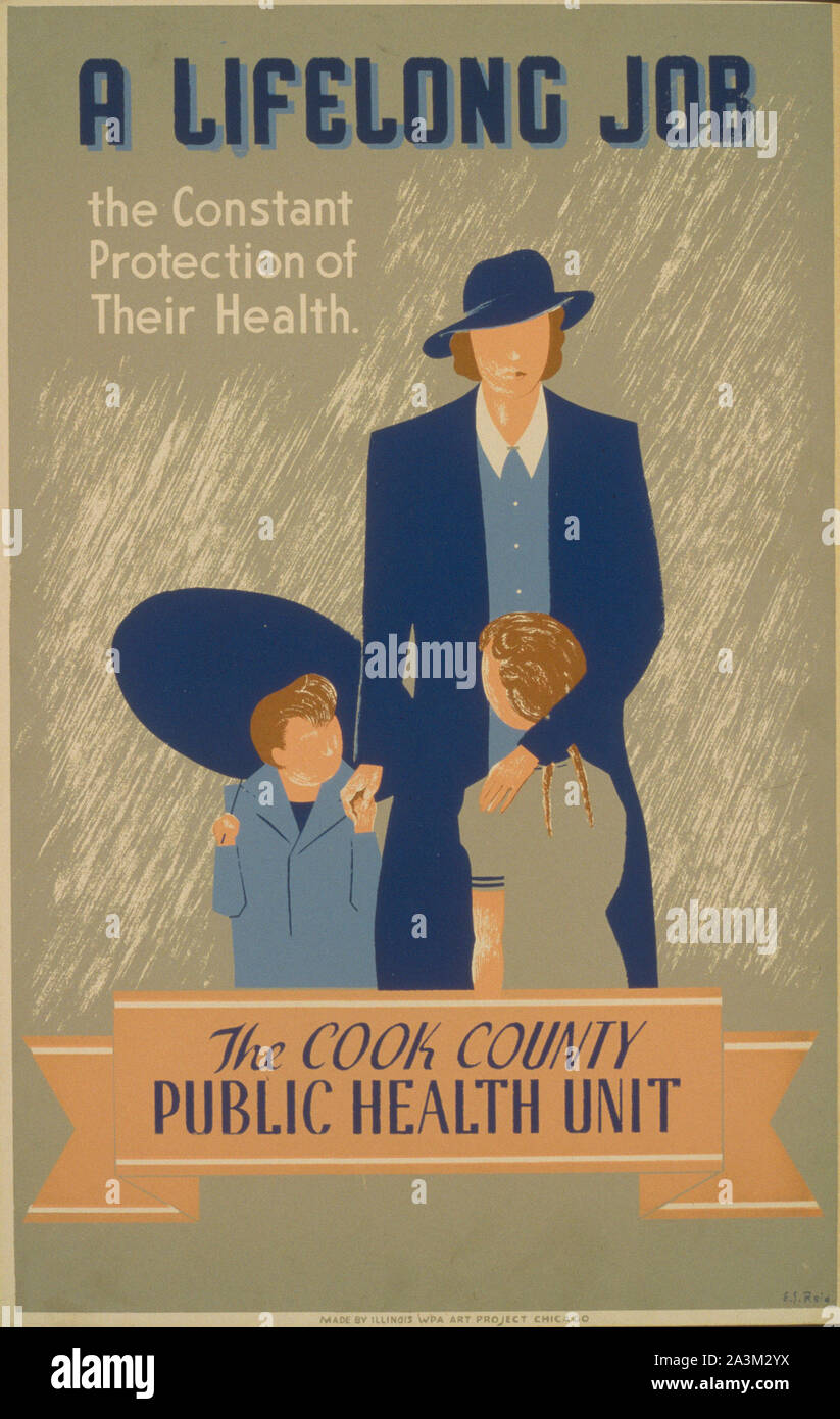 Eine lebenslange Job-Work Progress Administration - Federal Art Project - Vintage Poster Stockfoto
