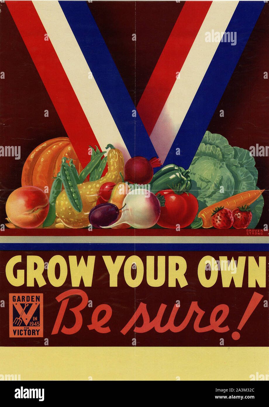 Ihre eigene - Vintage US-Propaganda Poster Wachsen Stockfoto
