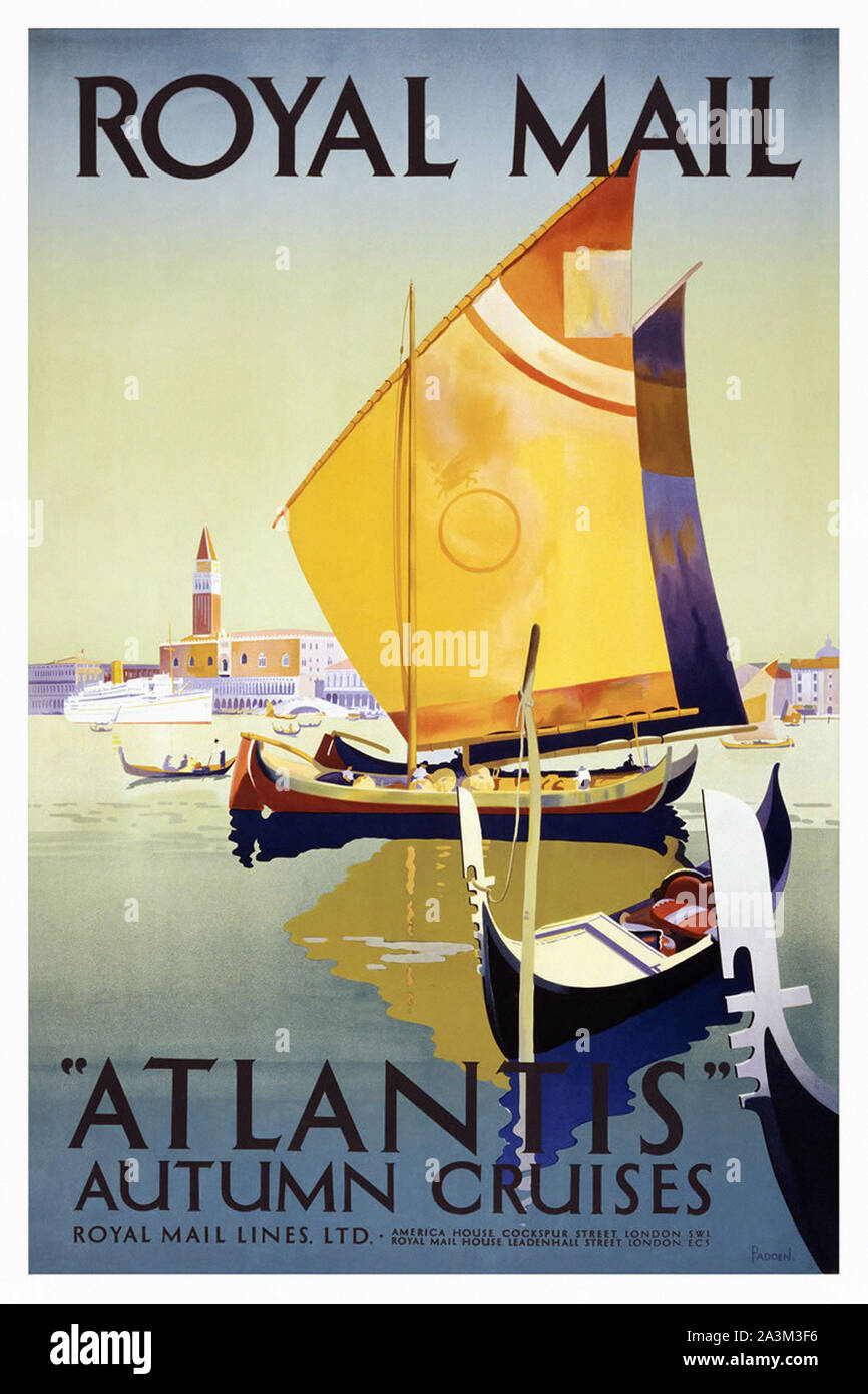 Royal Mail - Vintage Travel Poster Stockfoto