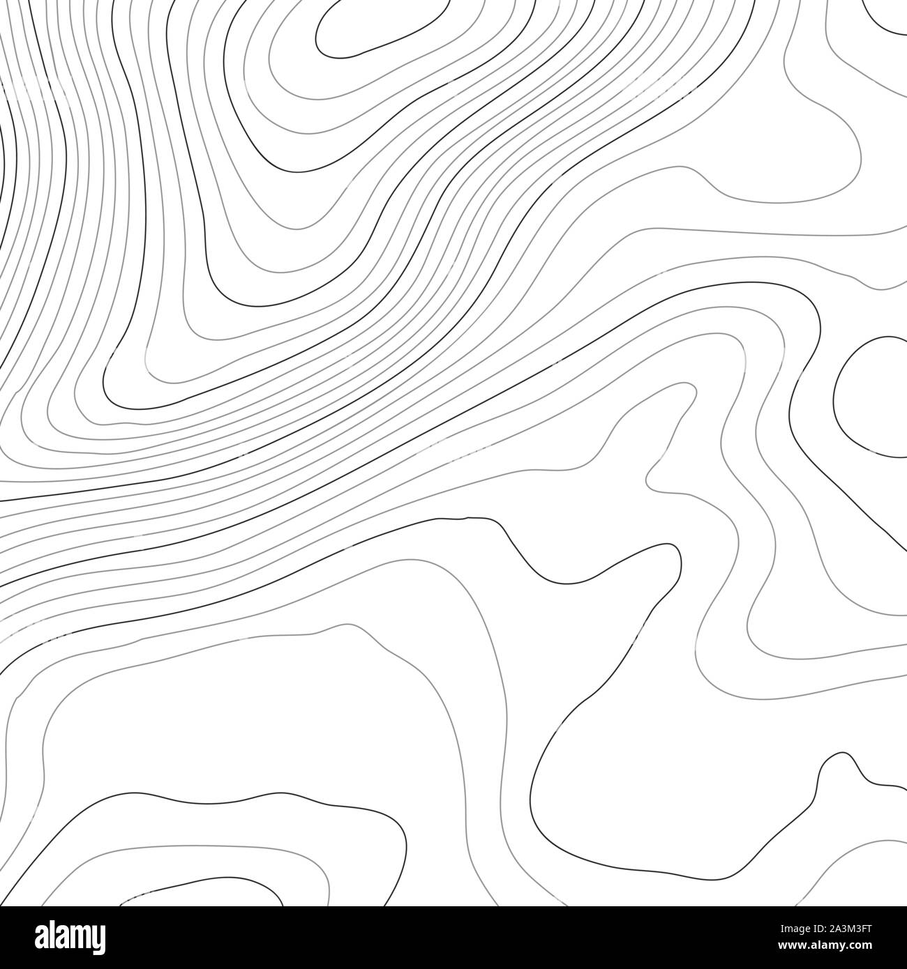 Mopographic Karte. Die stilisierte Höhe der topographischen Kontur in Linien und Konturen. Vector Illustration Stock Vektor