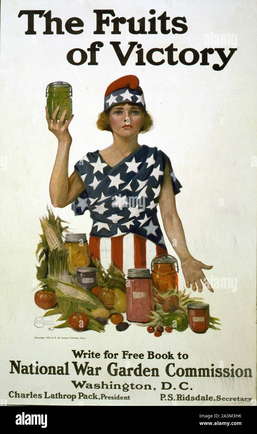 Die Früchte des Sieges - Vintage US-Propaganda Poster Stockfoto
