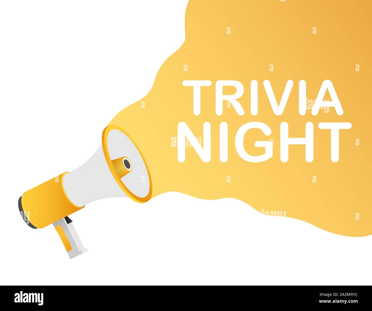 Megaphon Hand, Geschäftskonzept mit Text trivia Nacht. Vector lieferbar Abbildung: Stock Vektor