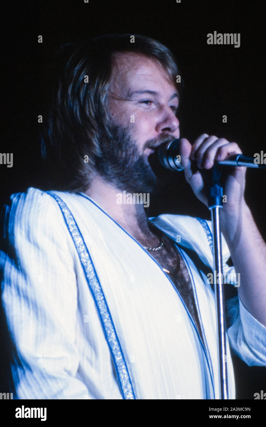 ROTTERDAM, Niederlande - 24.Oktober 1979: Benny Anderson Sängerin von ABBA während ihrer Konzert in Ahoy Rotterdam in den Niederlanden. Stockfoto