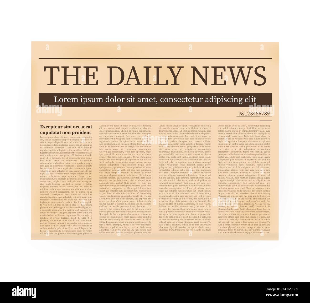 Alte vintage Zeitung realistische Seiten Vorlagen für Sie Kopf edition