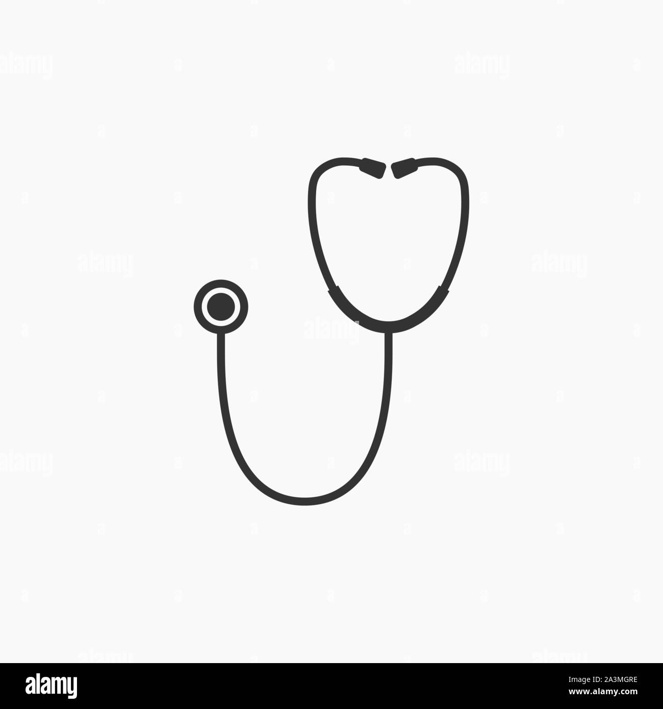Medizinische, stethoskop Symbol. Vector Illustration, flache Bauform. Stock Vektor