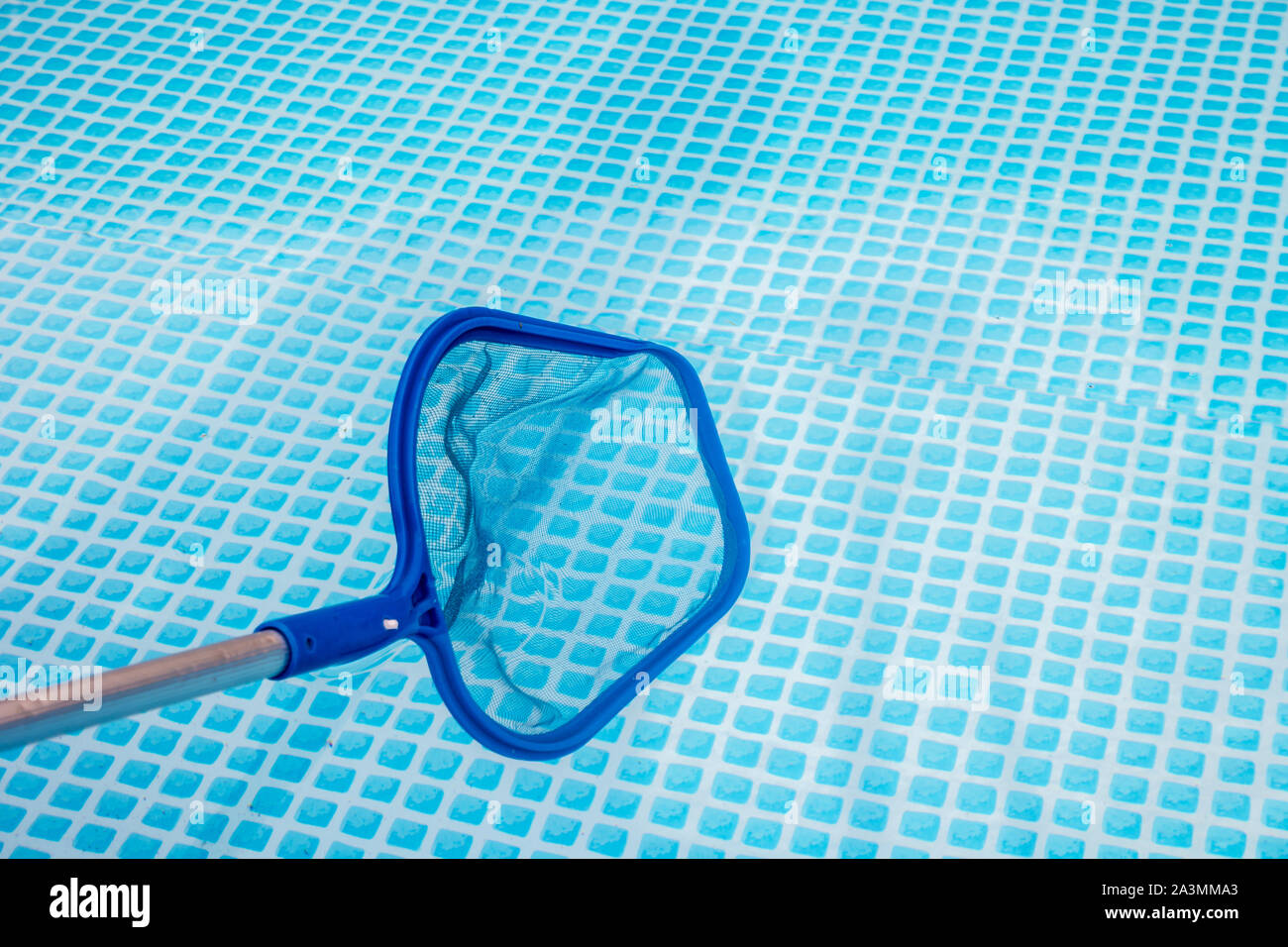 Garten Pool Kescher Stockfoto