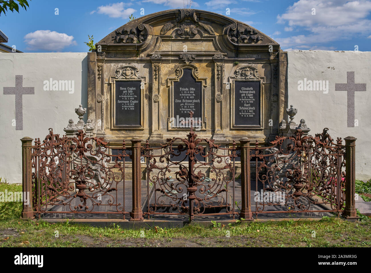 Der alte Friedhof Hirschfelde Lausitz Sachsen Deutschland Stockfoto