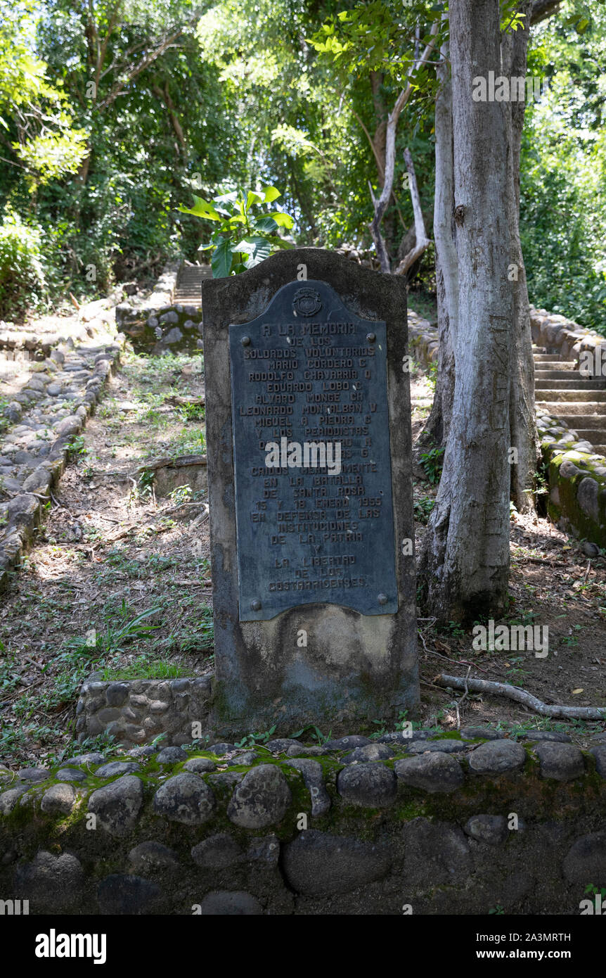 Die Schlacht von Santa Rosa hat in der Nähe von La Casona im Santa Rosa Nationalpark, Guanacaste, Costa Rica, ihr Leben verloren Stockfoto