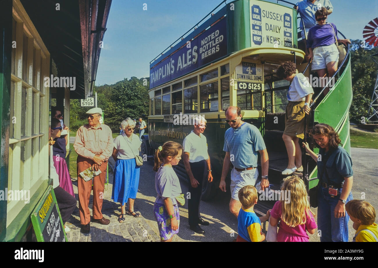 Leyland N Bus am Amberley Museum & Heritage Centre. West Sussex. England. Großbritannien Stockfoto