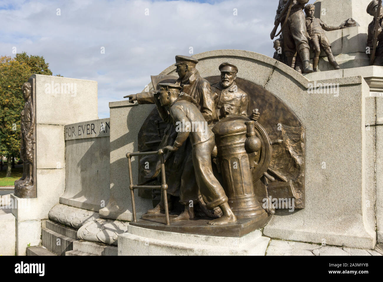 Kriegerdenkmal, Port Sunlight, Wirral, Merseyside, UK; an Hebel Bros Arbeiter, die ihre Leben im 1.Weltkrieg verloren gewidmet Stockfoto