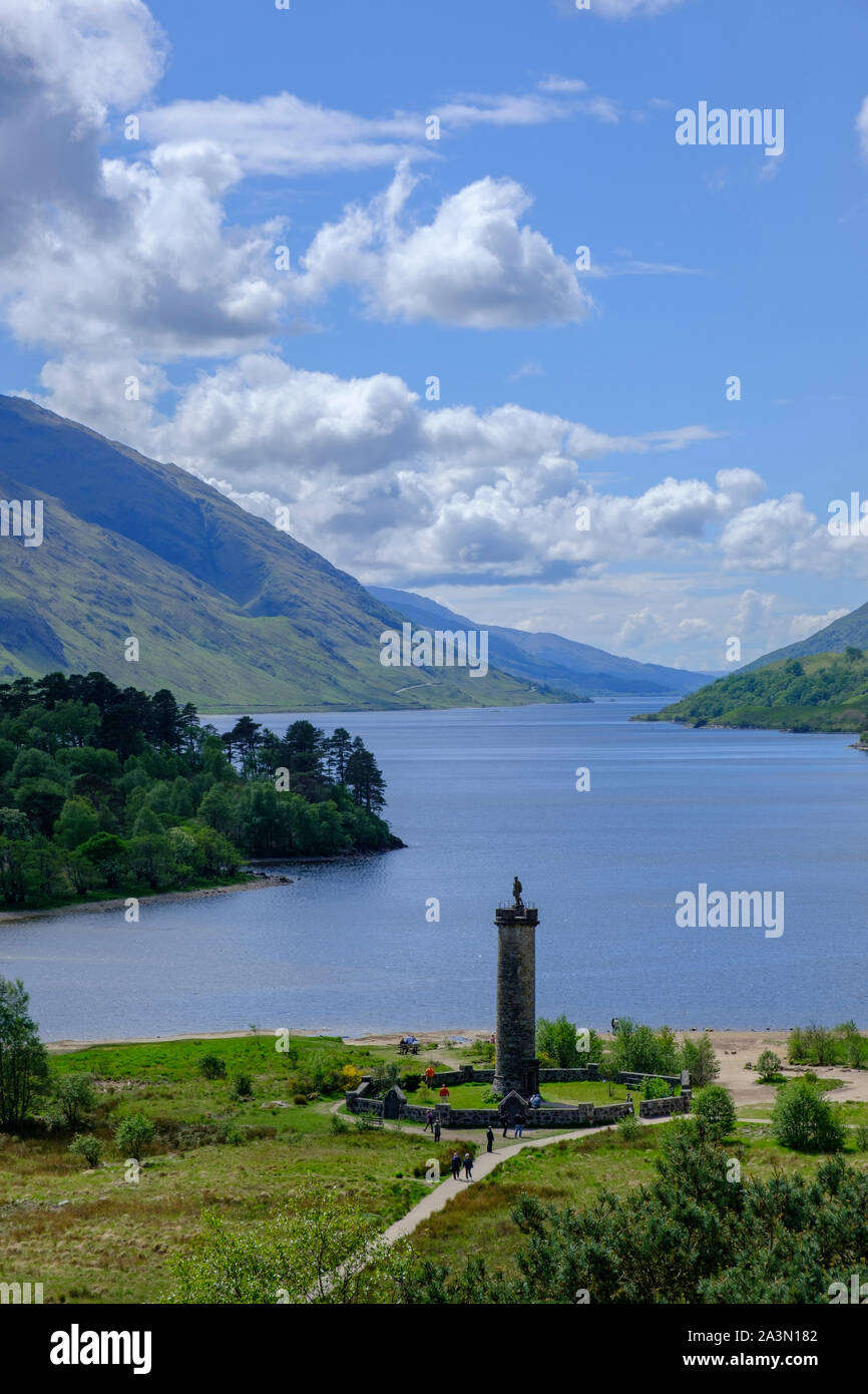 Glenfinnan Monument Loch Shiel Highland Schottland Stockfoto