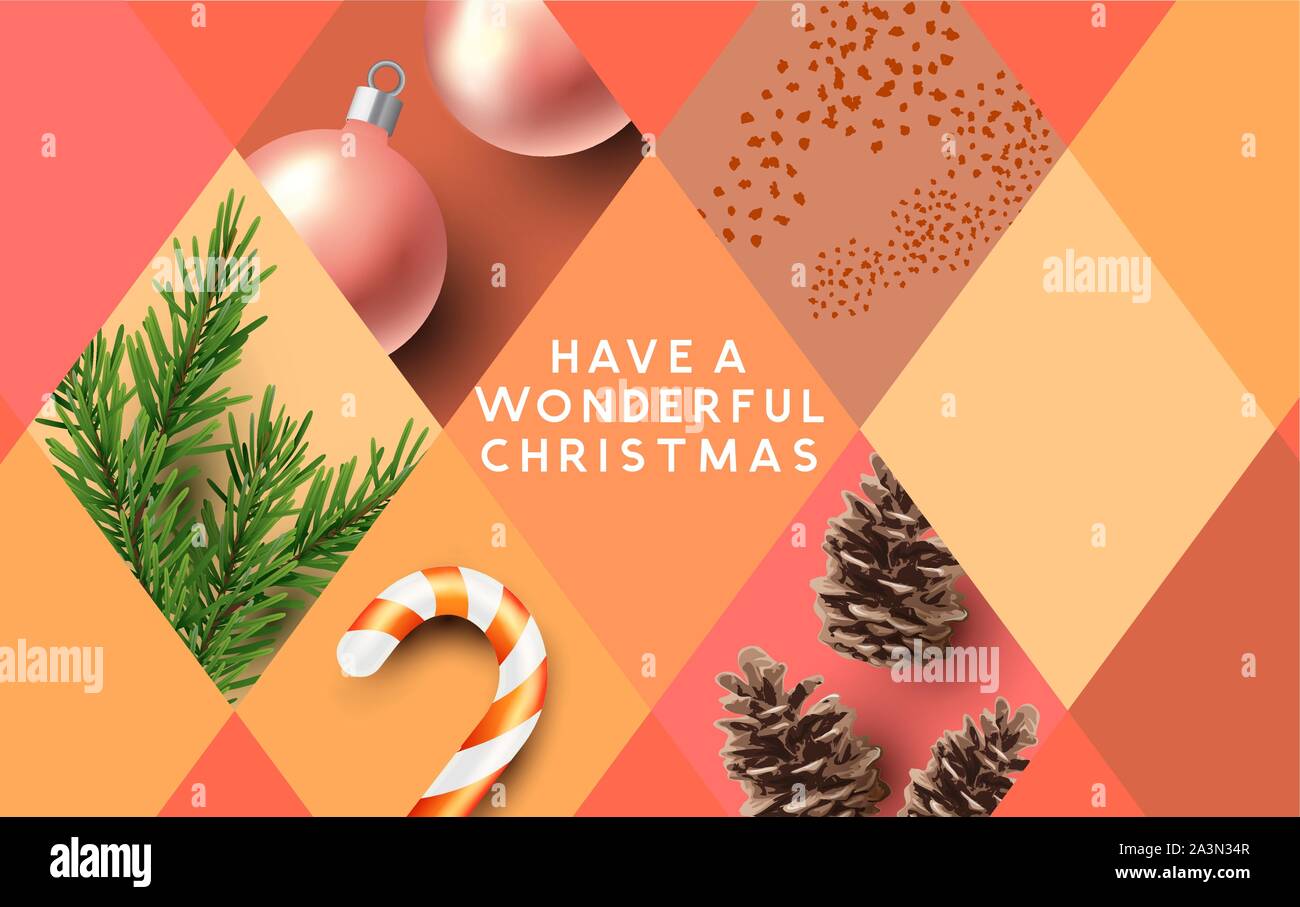 Frohe Weihnachten Hintergrund abstraktes Muster. Vector Illustration. Stock Vektor