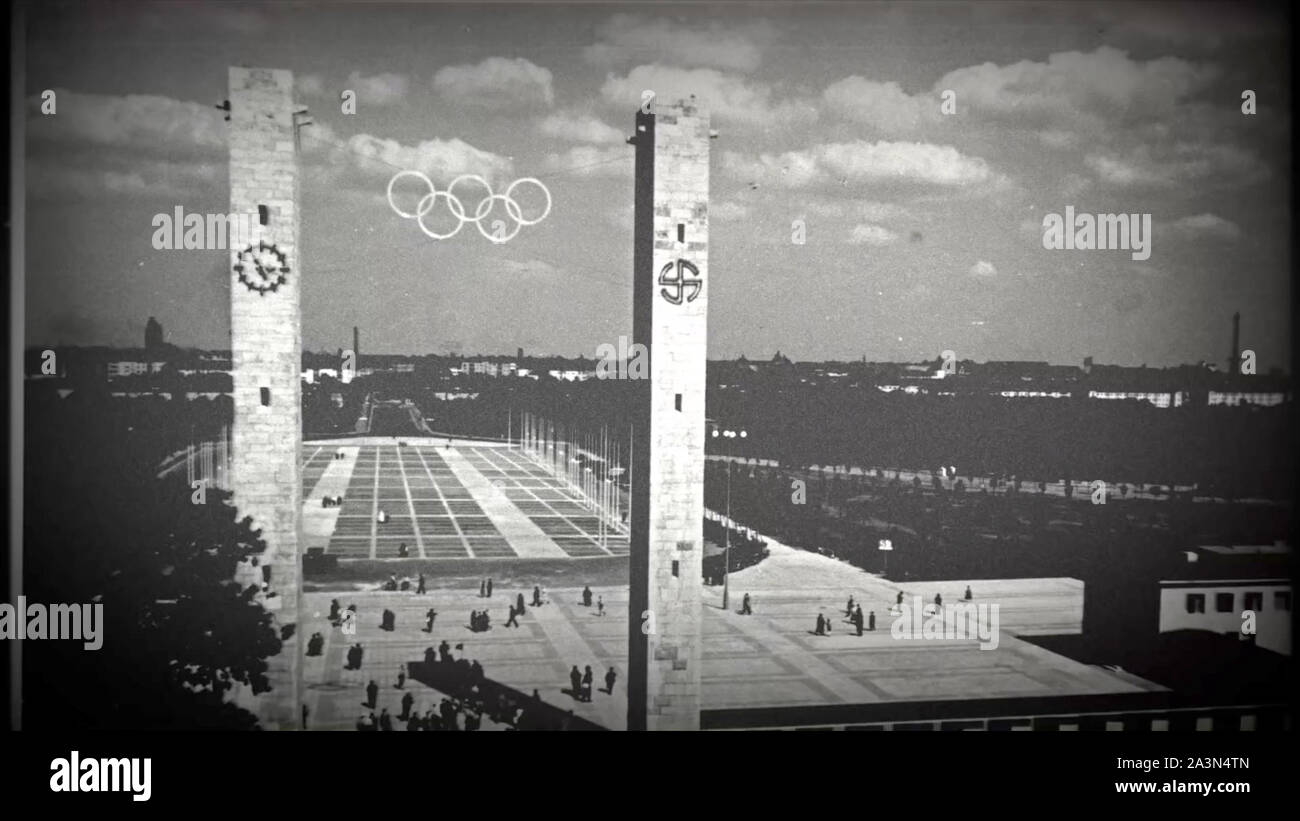 Den olympischen Sommerspielen 1936 im nationalsozialistischen Deutschland Stockfoto