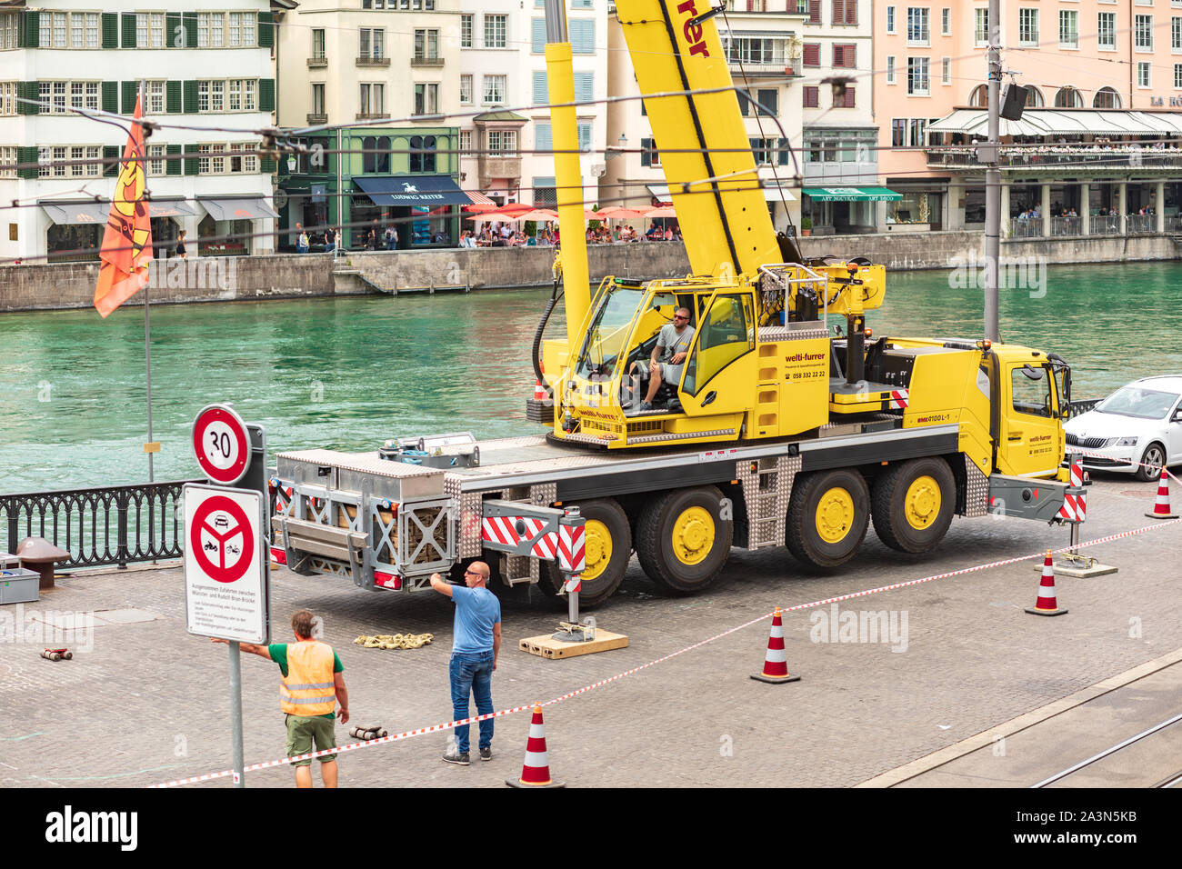 Street Construction Site Switzerland Stockfotos und -bilder Kaufen - Alamy
