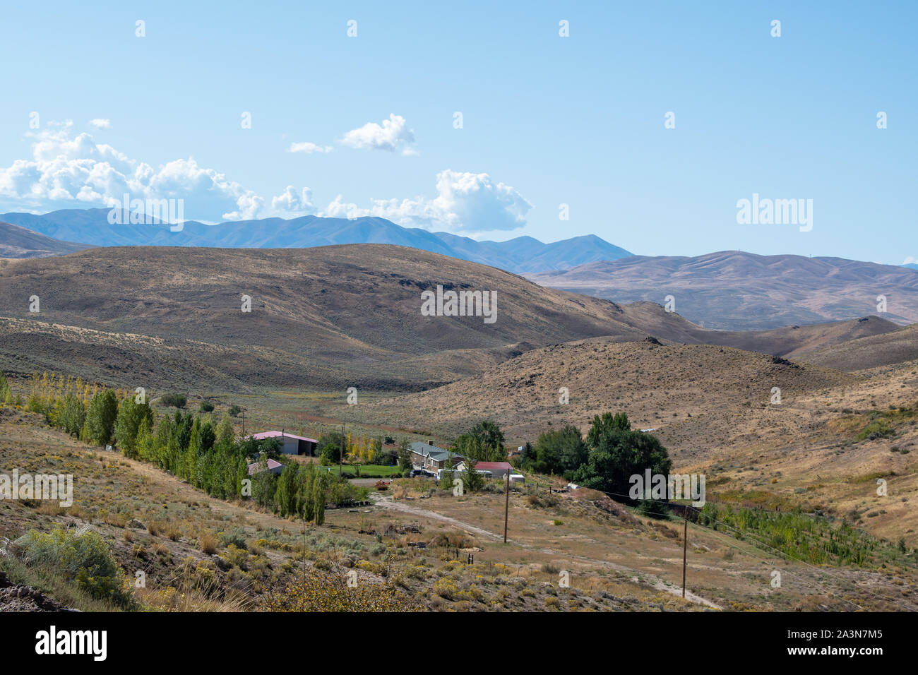 Weg in die Geisterstadt von Palisades, Nevada Stockfoto