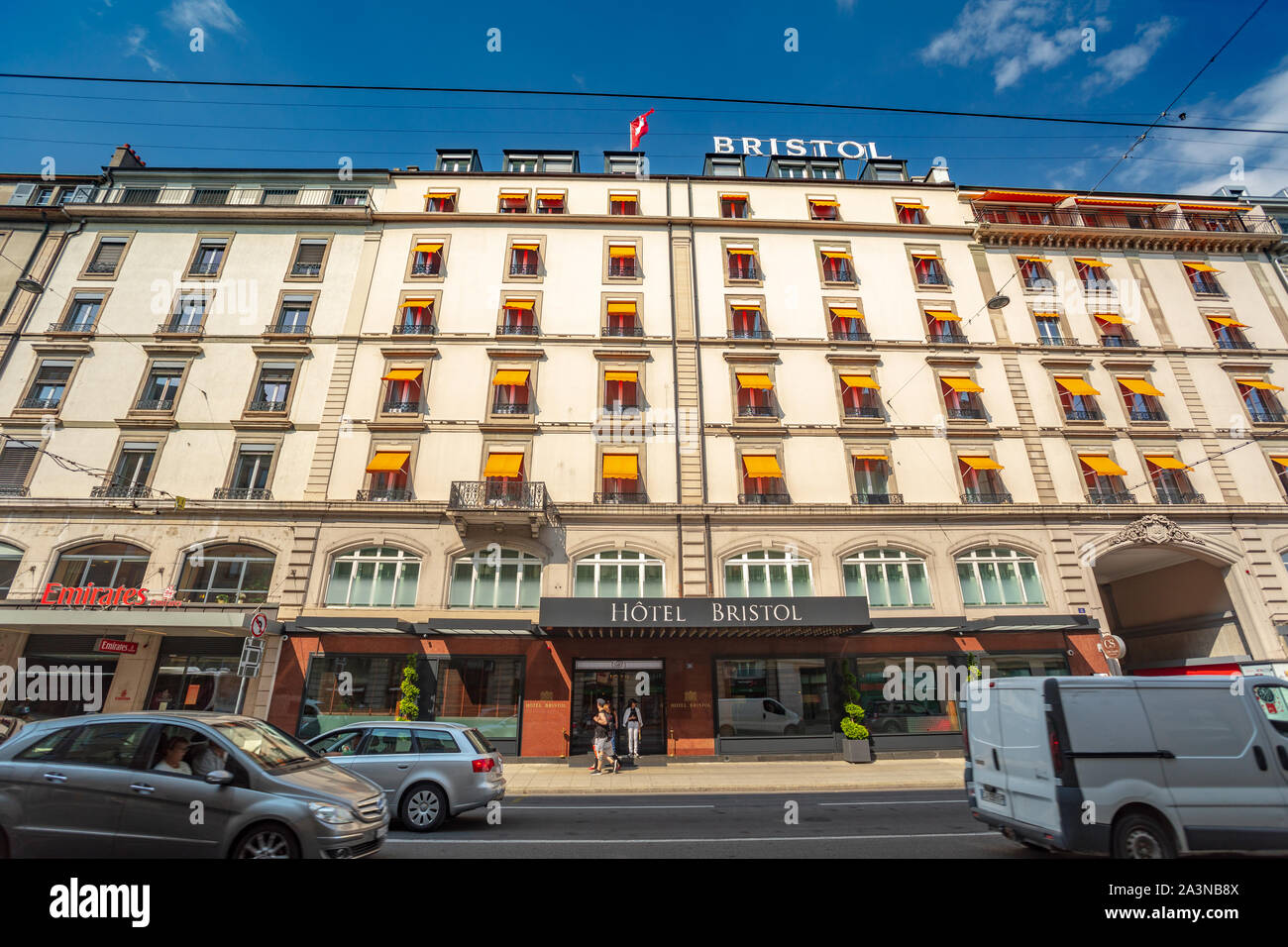 Bristol Hotel in Genf Schweiz Stockfoto