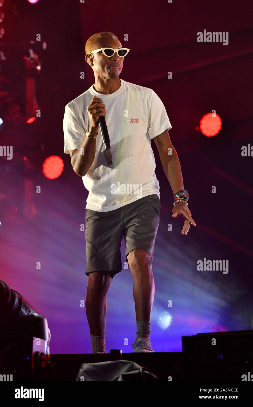Globale Bürger Festival, Central Park, New York, USA - 28 Sep 2019 - Pharrell Williams Stockfoto