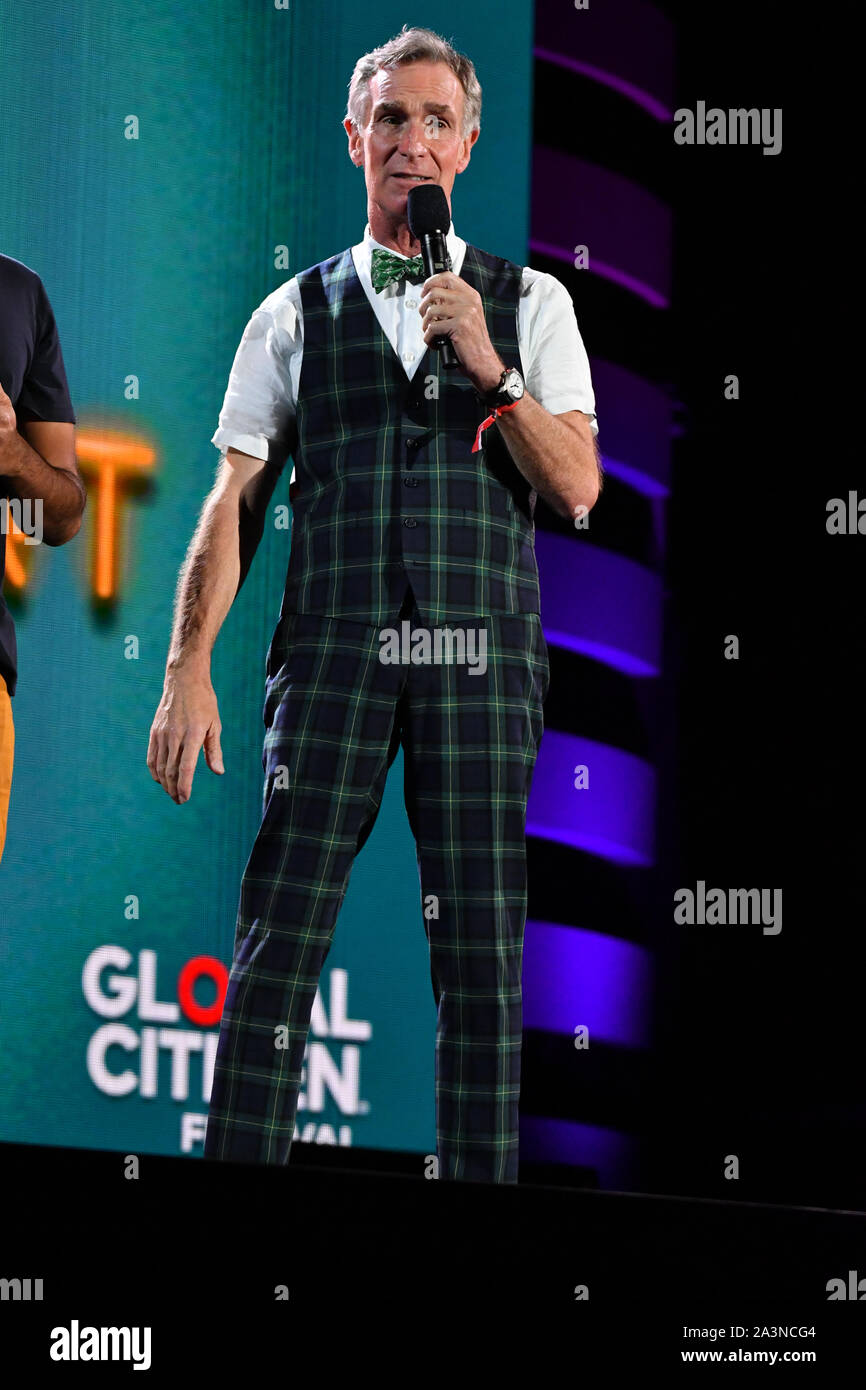 Globale Bürger Festival, Central Park, New York, USA - 28 Sep 2019 - Bill Nye Stockfoto