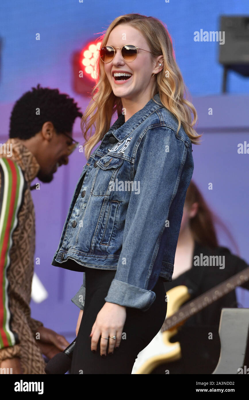 Globale Bürger Festival, Central Park, New York, USA - 28 Sep 2019 - Rachel Brosnahan Stockfoto