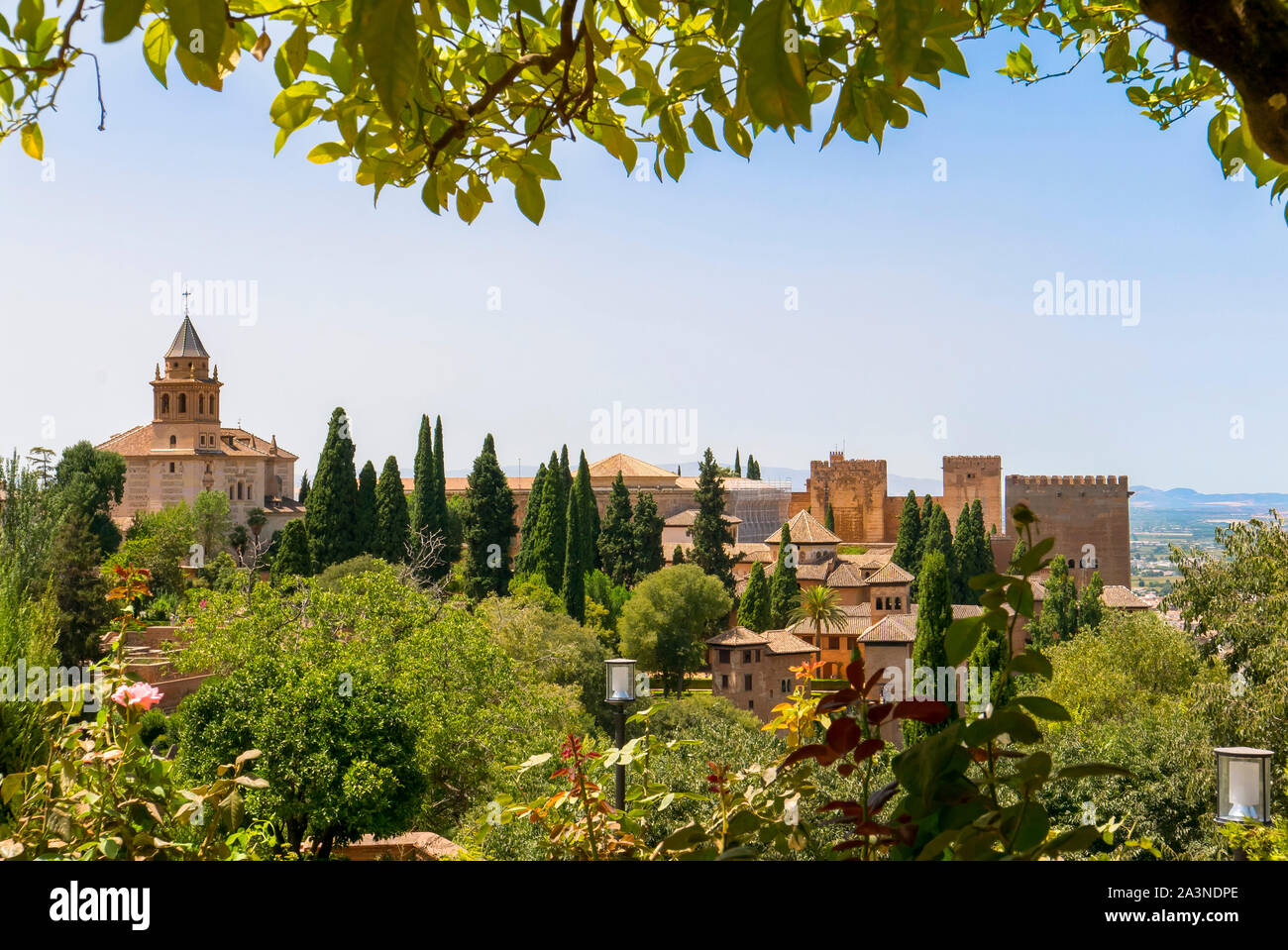 Palast der Alhambra in Granada Stockfoto