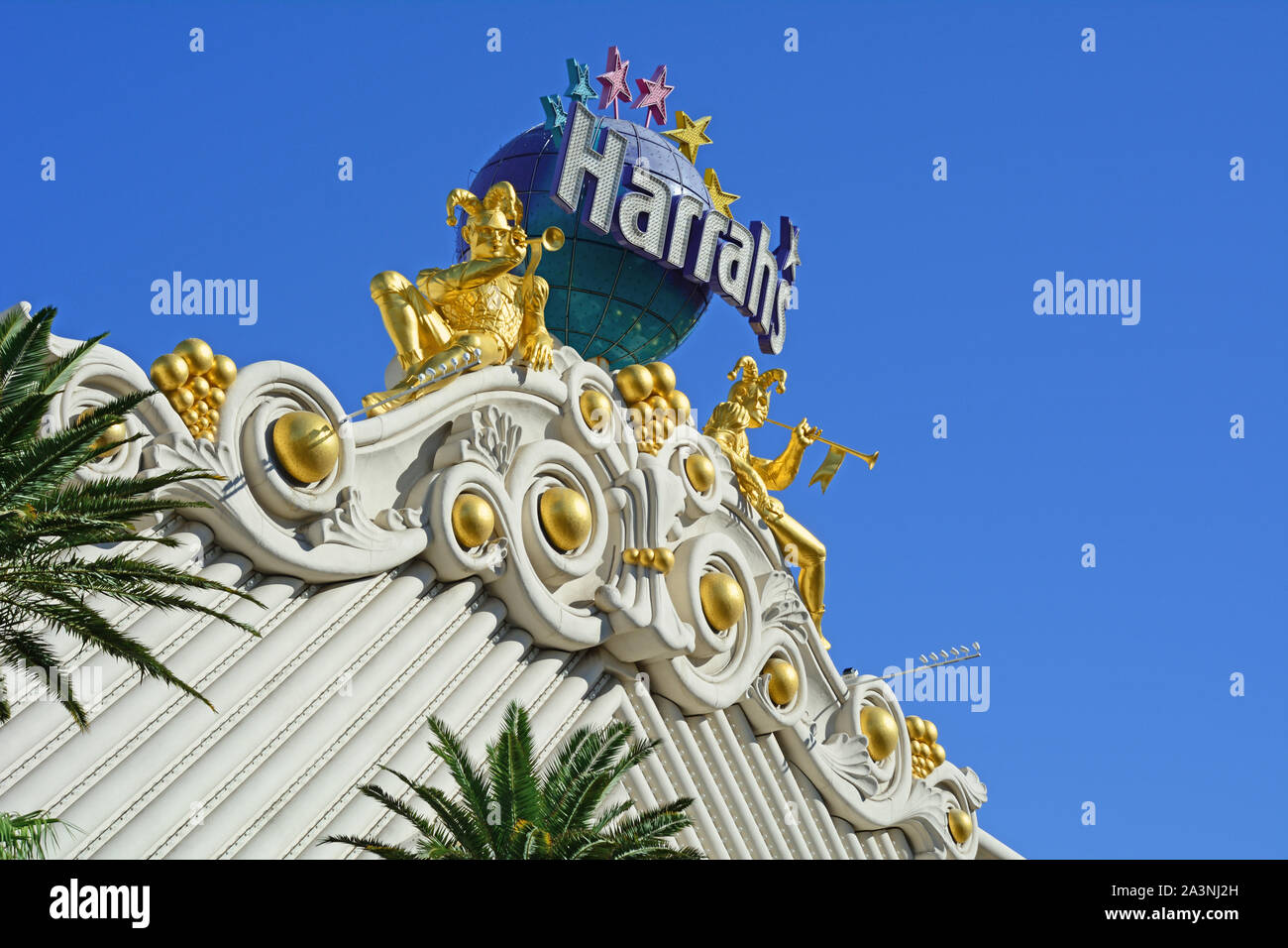 Las Vegas, NV USA 10-2-18. Die Harrah's ist ein Reiseziel für Besucher mit begrenztem Budget aufgrund seiner wirtschaftlichen bietet Stockfoto