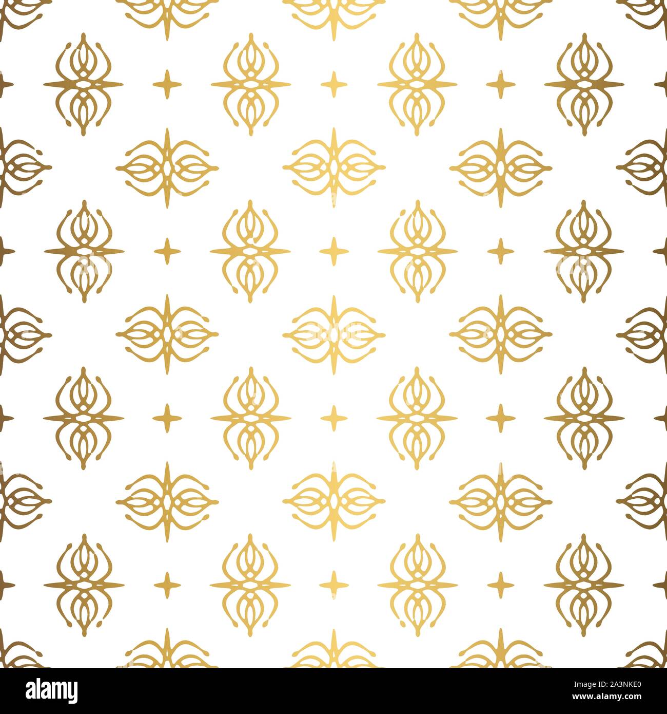 Goldener Hintergrund. Edles Nahtloses Muster in elegantem Design Stock Vektor