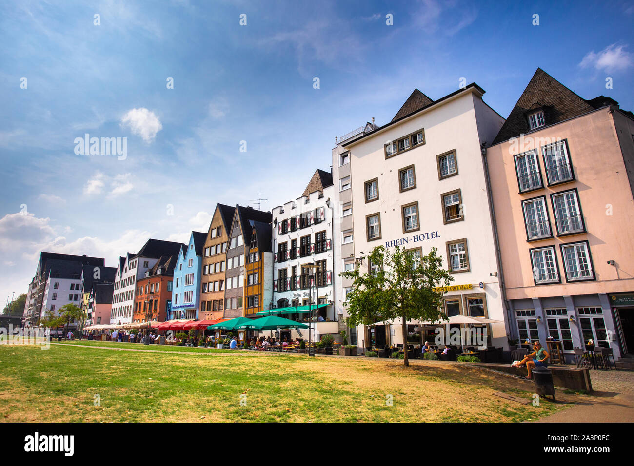 Köln, Deutschland - 4 September, 2018: Blick auf das historische Hotel am Rhein in Köln Deutschland Stockfoto